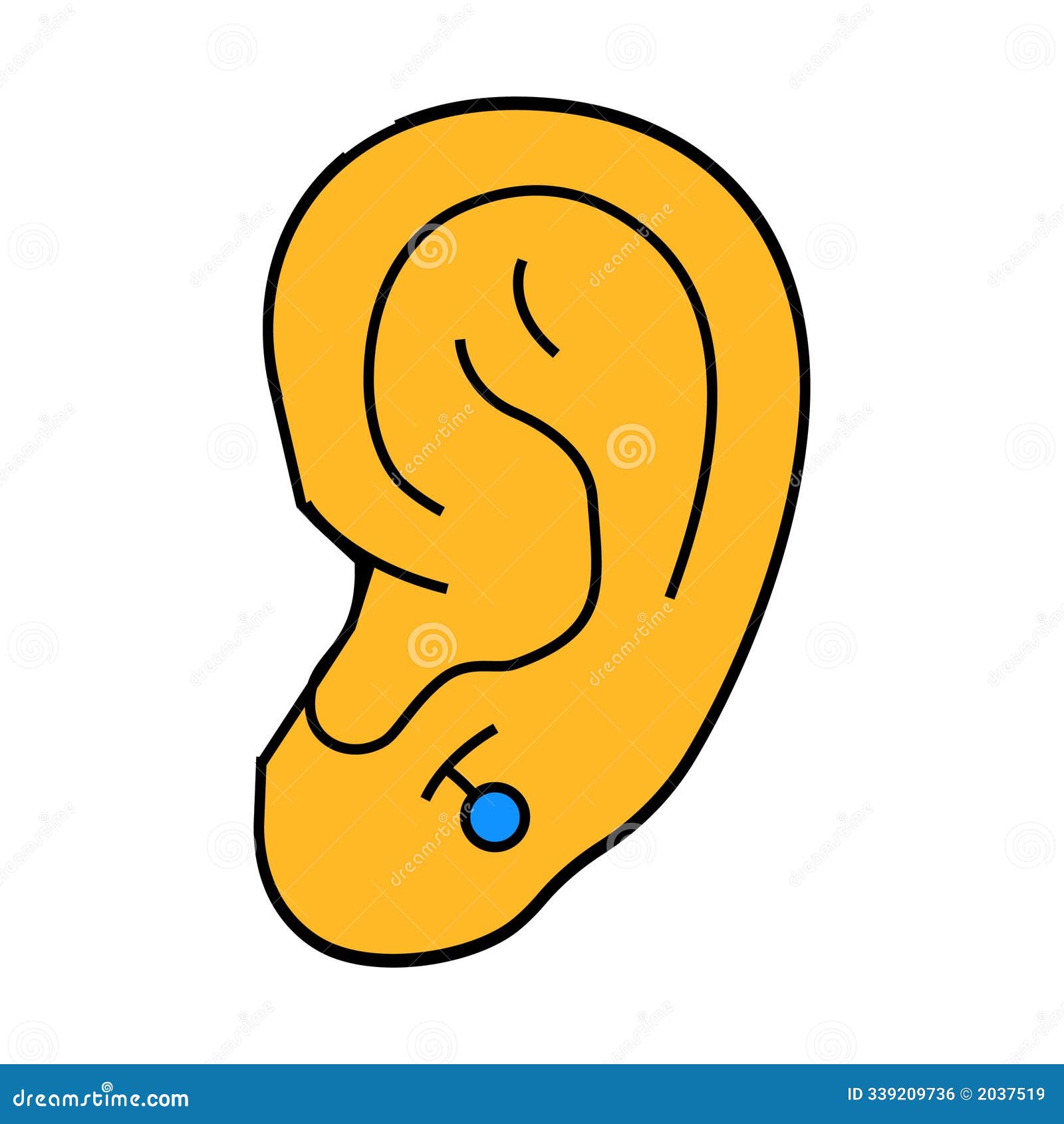 anti tragus piercing earring icon color 