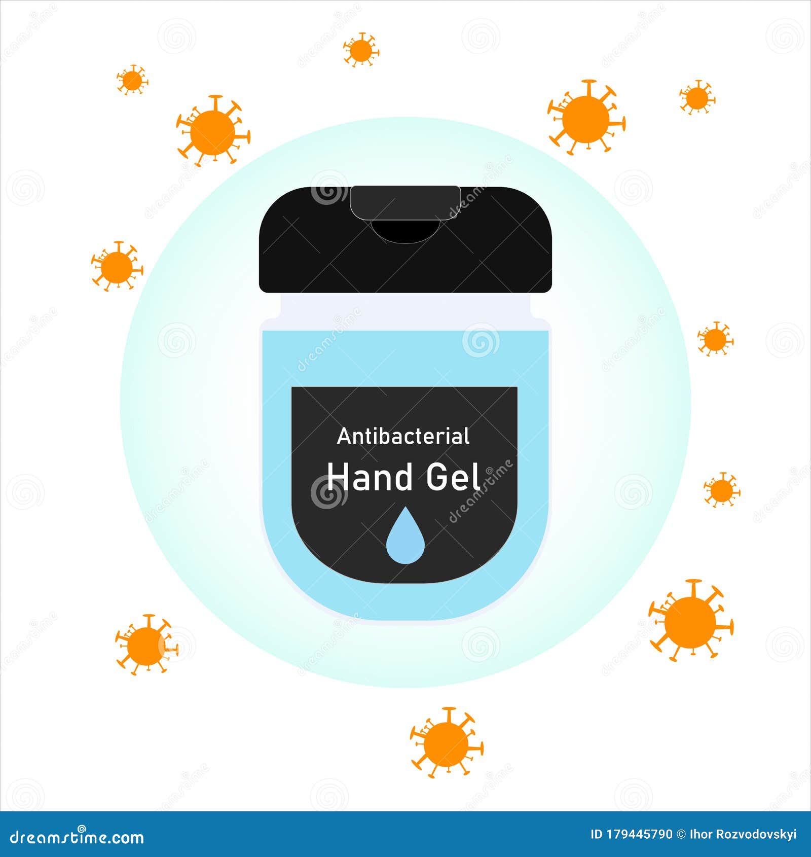Antibacterial Hand Gel in a Compact Package Stock Illustration Illustration of hospital, wash