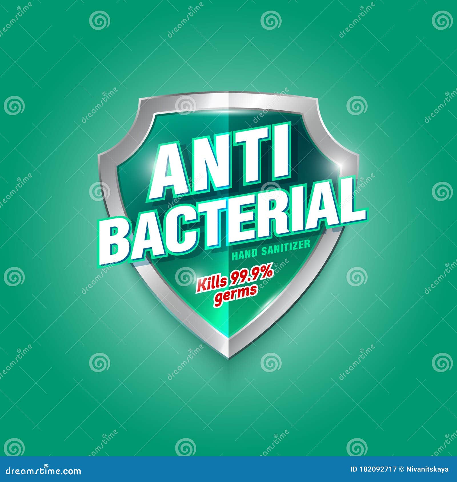 antibacterial hand sanitizer logo. sanitizer gel, antiseptic label.