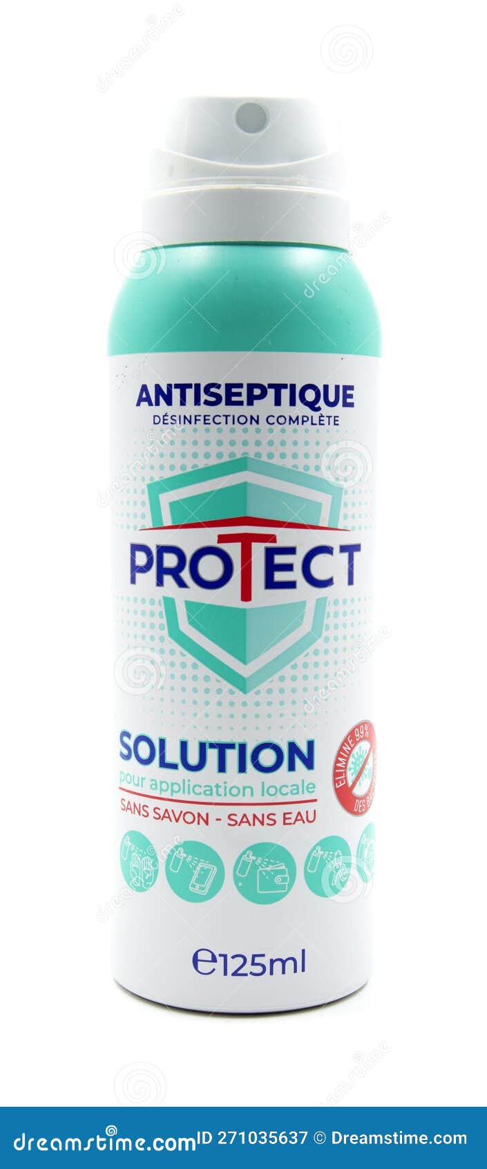 Antibacterial Spray For Hands Antiseptic In Hands Pattern On White