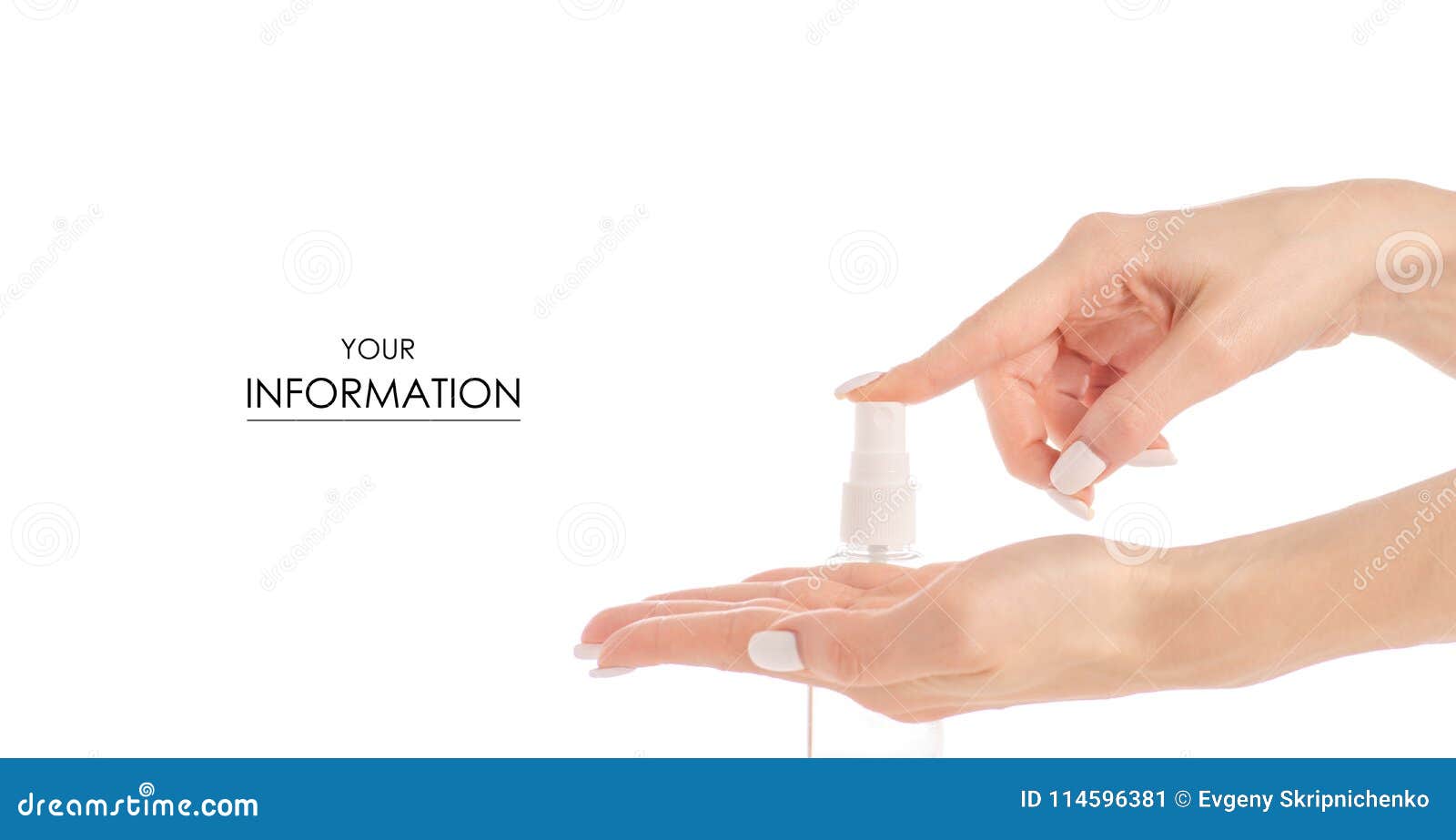 Antibacterial Spray for Hands Antiseptic for Hands Pattern Stock Image