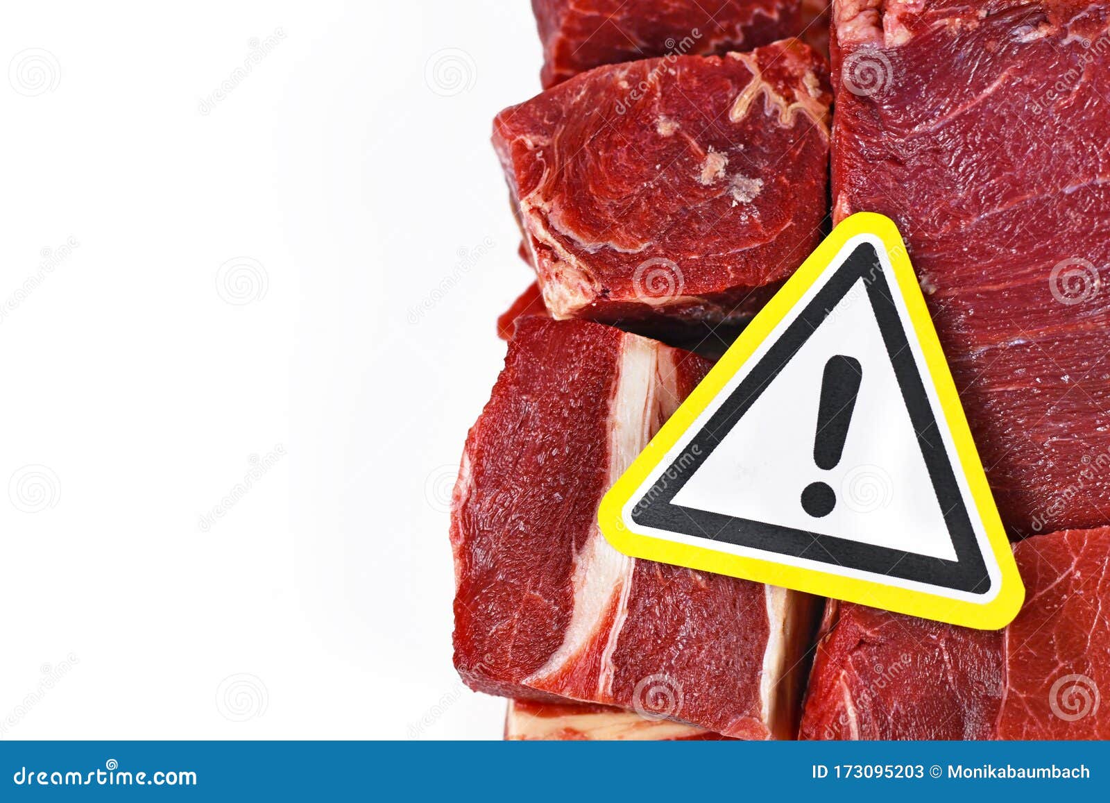 Antibiotics Residue and Harmful Bacteria in Meat for Human Consumption Concept, Showing Chunks