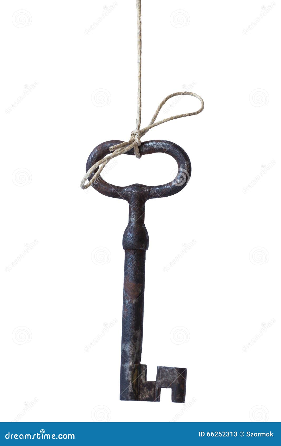 Antic Iron Key Isolated on White Stock Image Image of concept, estate