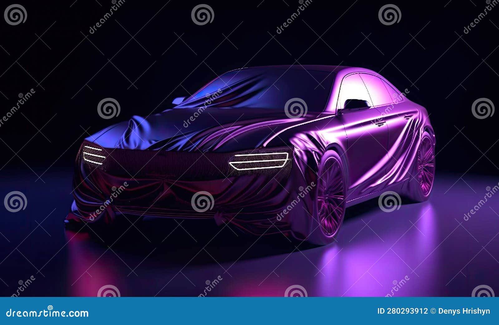 Anticipation Builds As Car Presentation is Shrouded in Cloth Creating 