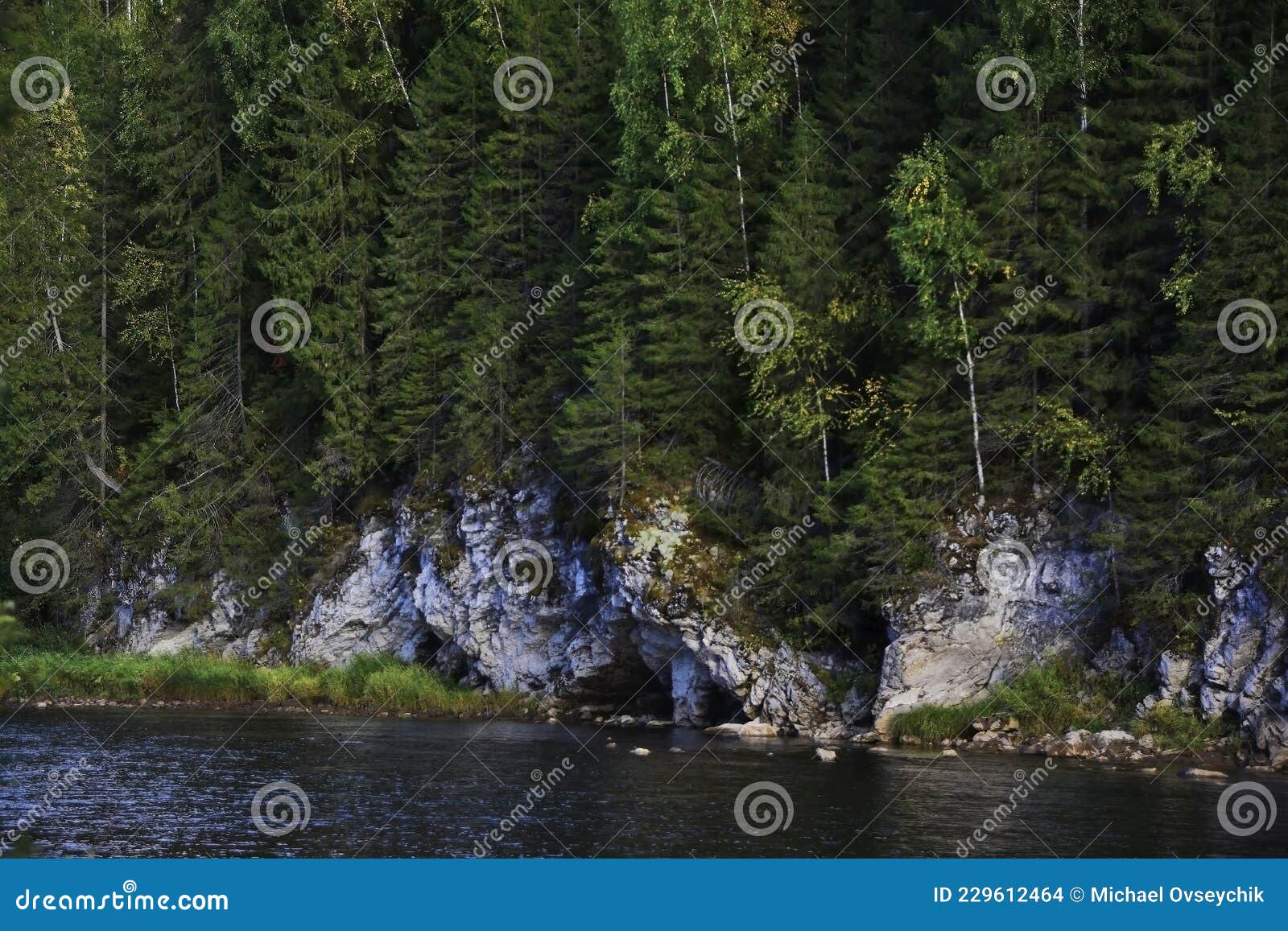 anticlinal fold - stone circles on the left bank of the usva river