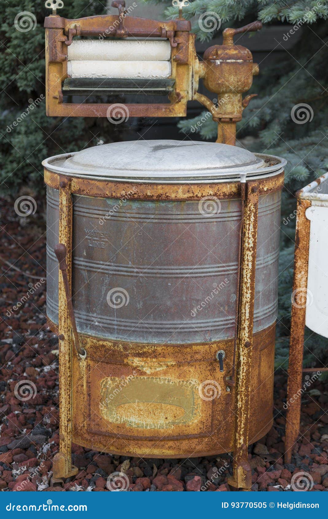Vleien Raap Geweldig Antieke wasmachine stock afbeelding. Image of cilinder - 93770505