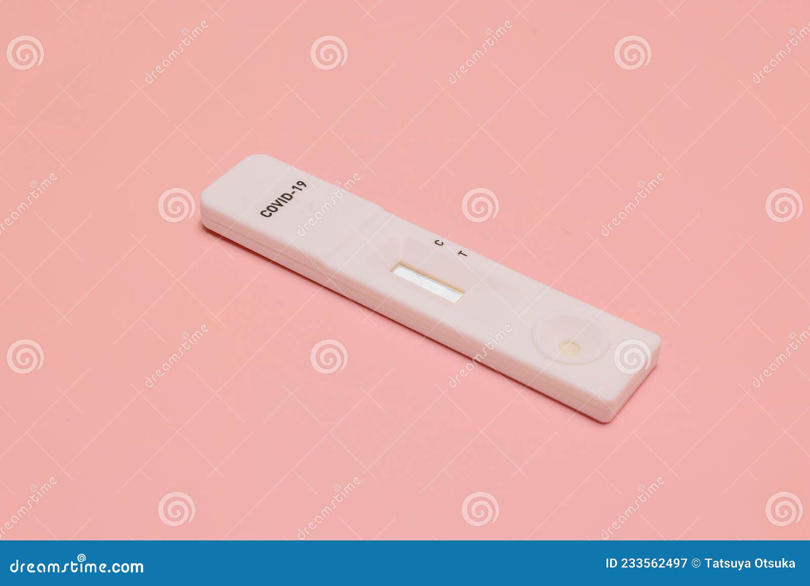 Antigen Test Kit Isolated on a Pink Background Stock Image Image of