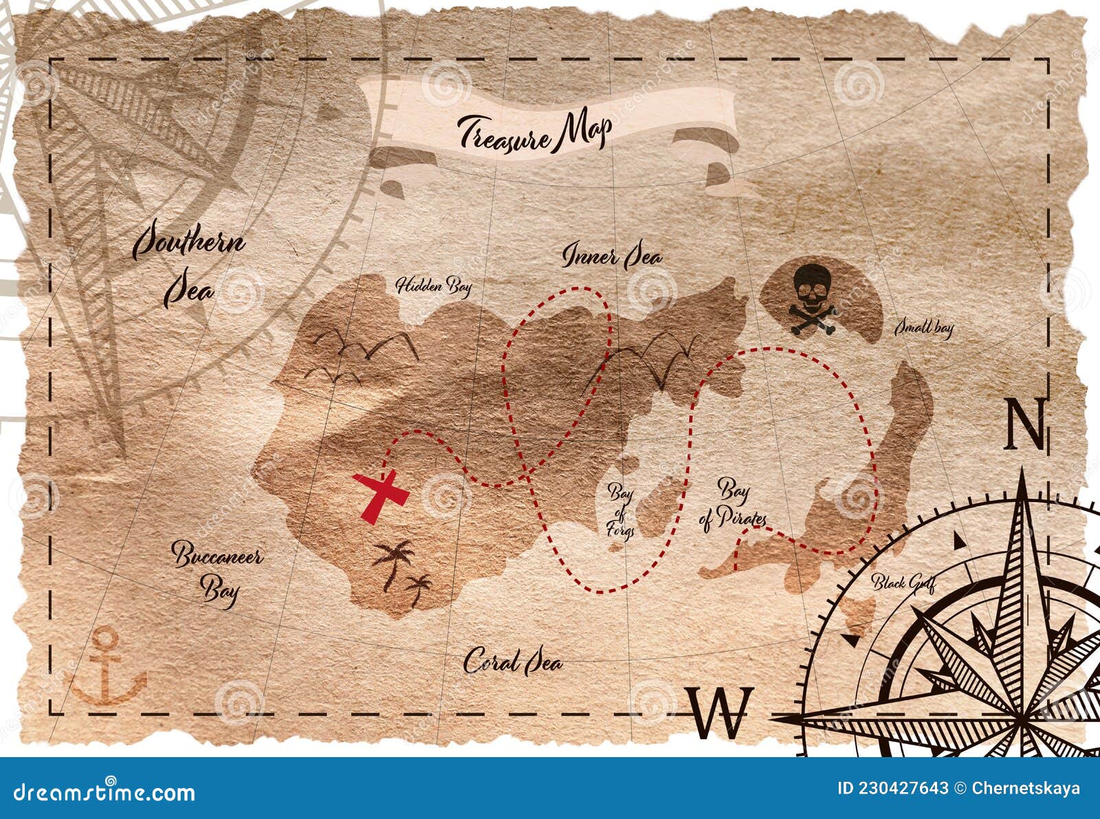 Mapa do tesouro antigo