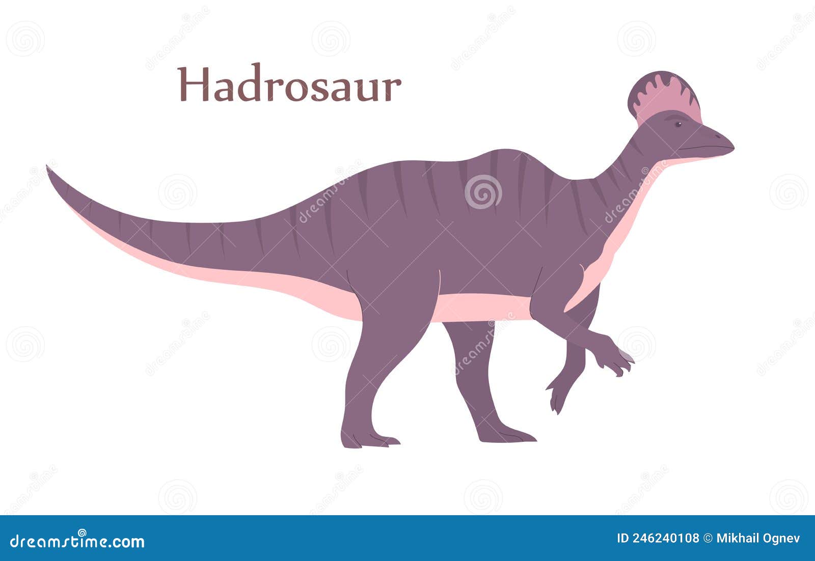 Antigo Pangolim Hadrosaur. Dinossauro Herbívoro Do Período