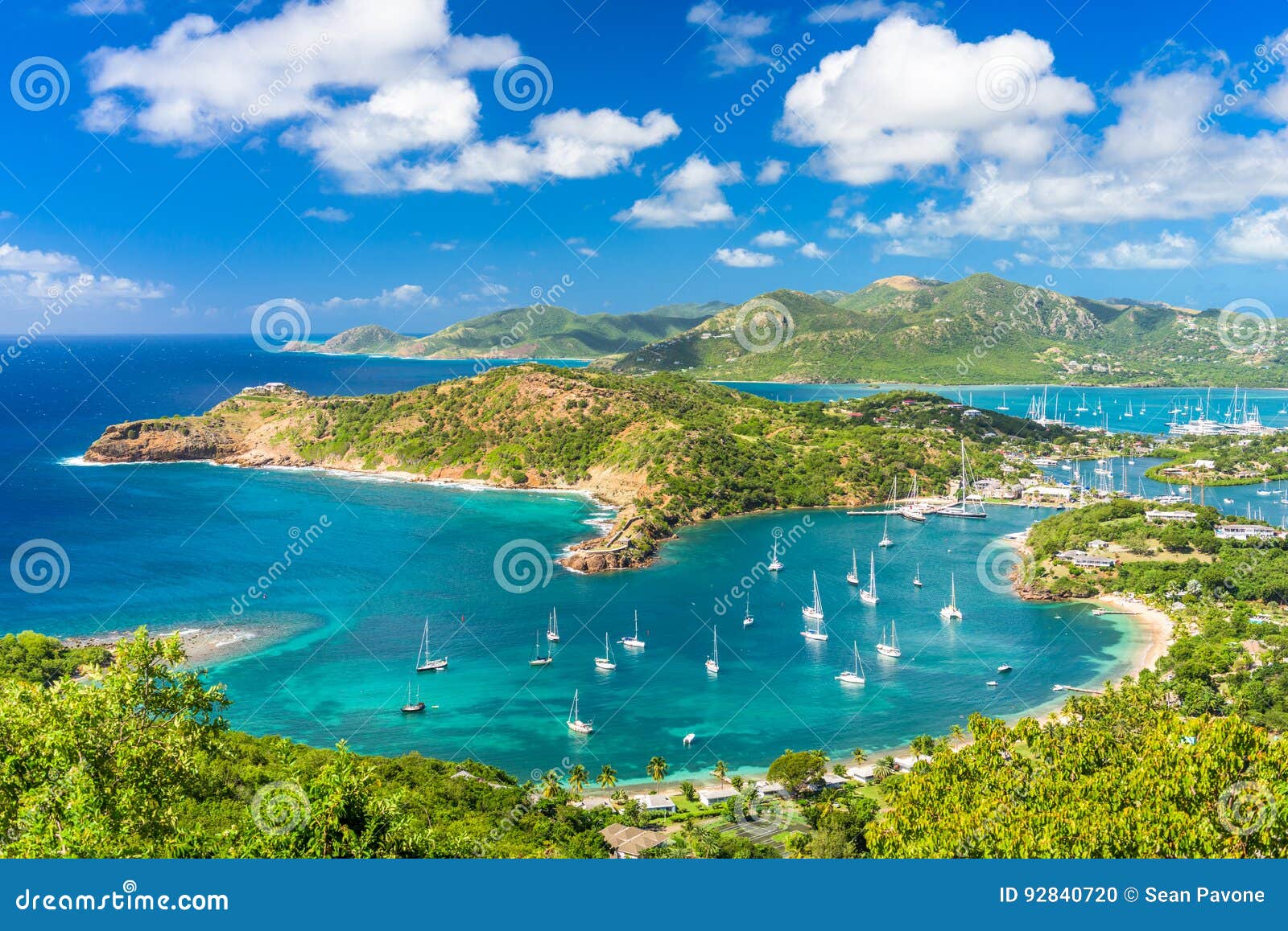 Antigua and Barbuda stock photo. Image of landscape, isthmus 92840720
