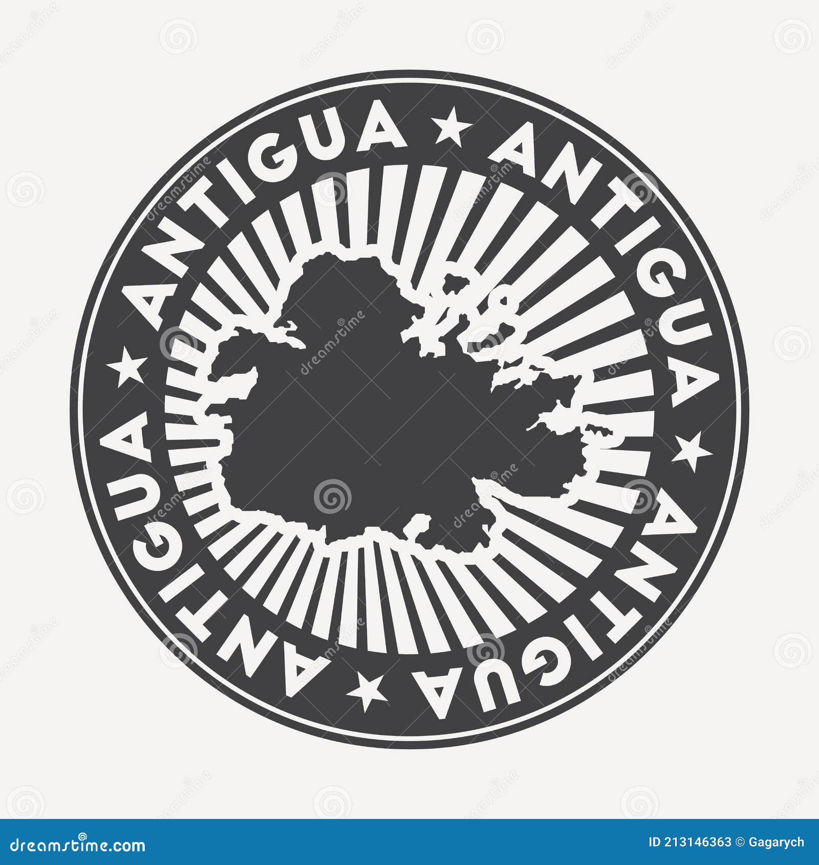 Antigua round logo. stock vector. Illustration of hipster - 213146363