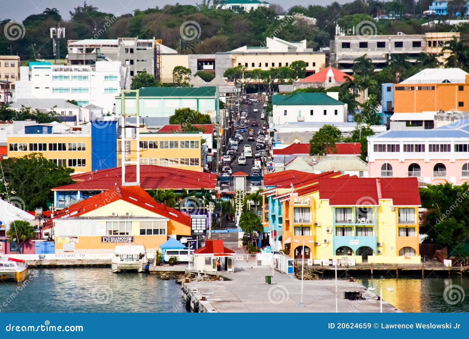 Antigua - St. Johns Busy Downtown Editorial Stock Image - Image of ...