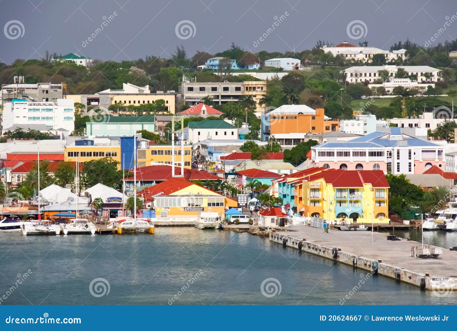 Antigua - St. Johns Waterfront Pier Editorial Photography 