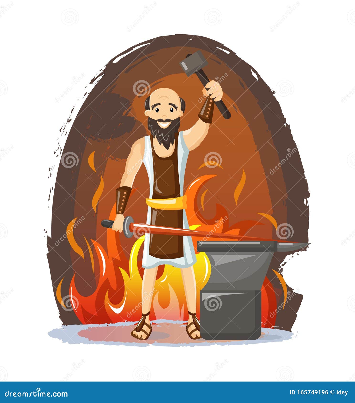 Antike Griechische Mythologische Gottheit Hephaestus
