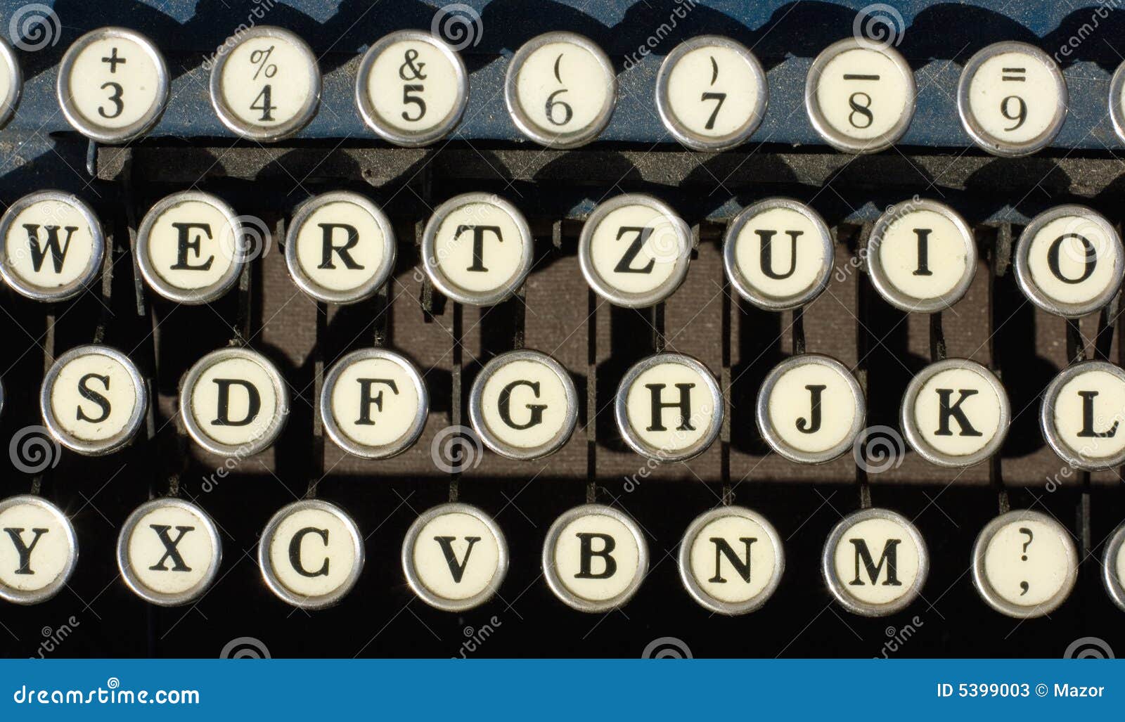 Antike Schreibmaschinentasten Stockbild - Bild Von Büro, Taste: 5399003