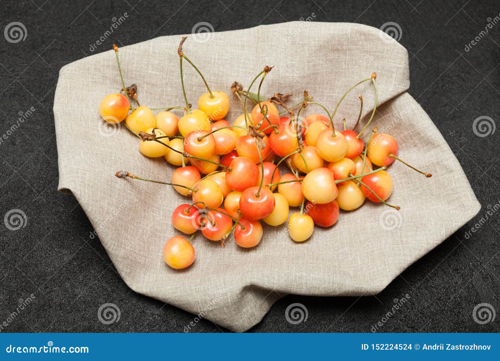 Antioxidant Fresh Fruit, Yellow Rainier Cherry Stock Photo Image of