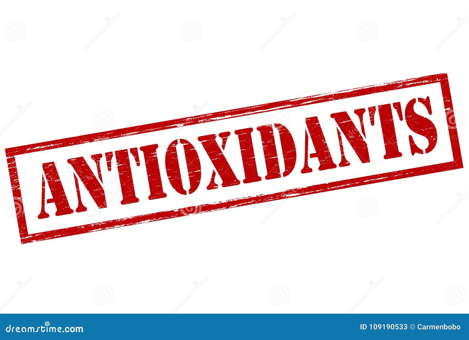 Antioxidants Word Written In White Letters On Blue Background Royalty