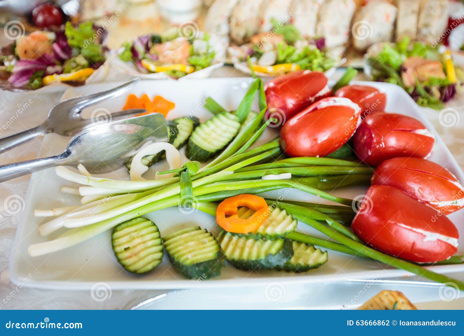 Antipasti eleganti fotografia stock. Immagine di buffet 63666862