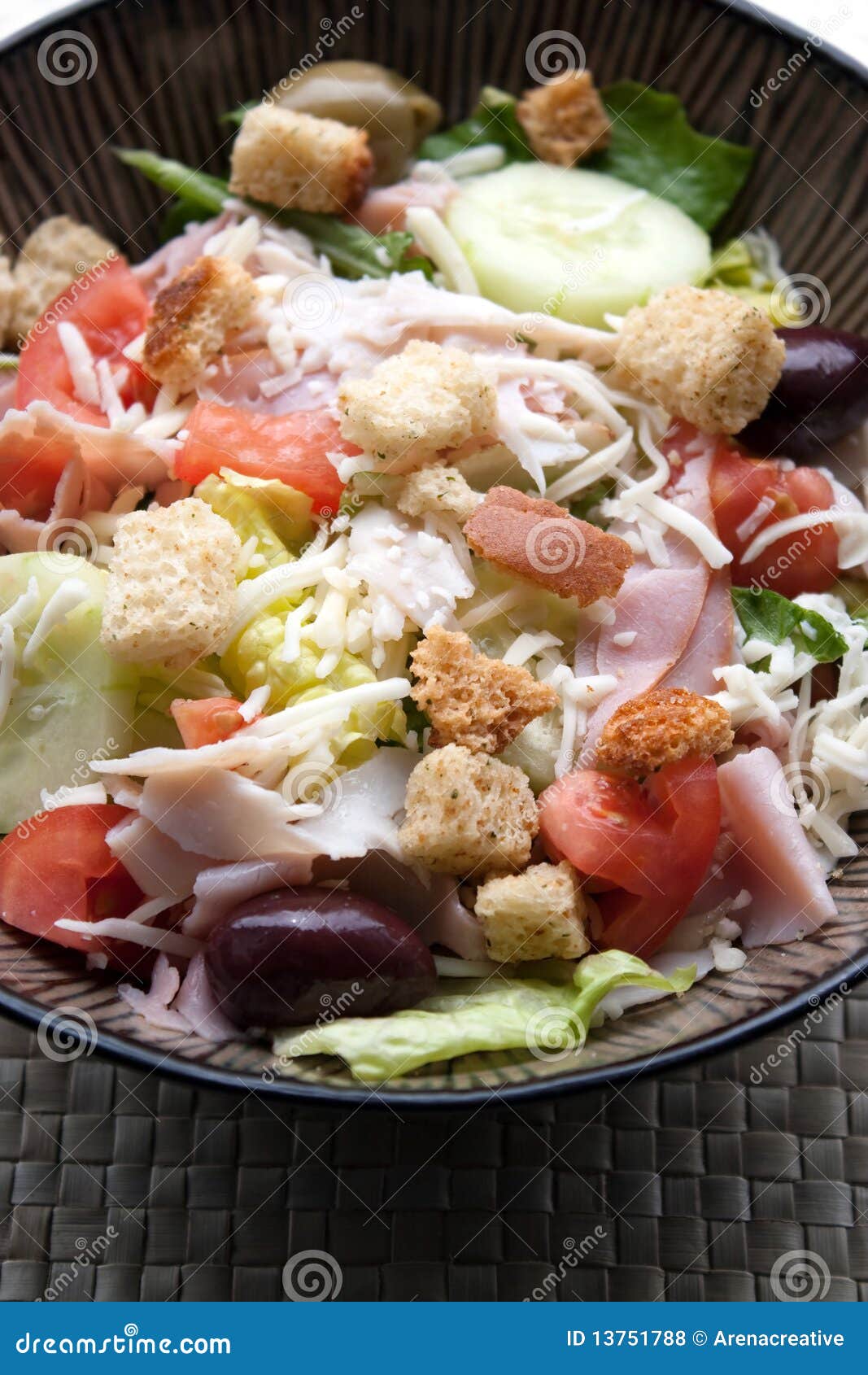 Antipasto Chefs Salad stock photo. Image of dining, healthy 13751788