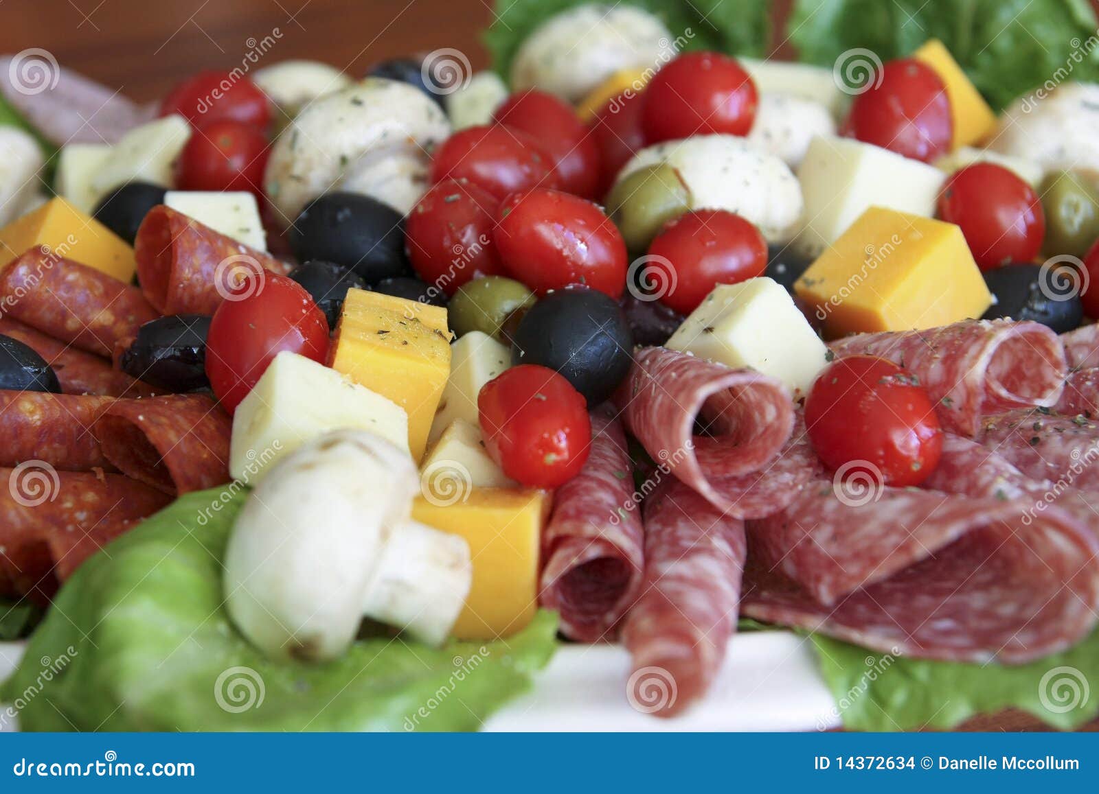Antipasto Platter stock photo. Image of platter, mushrooms 14372634