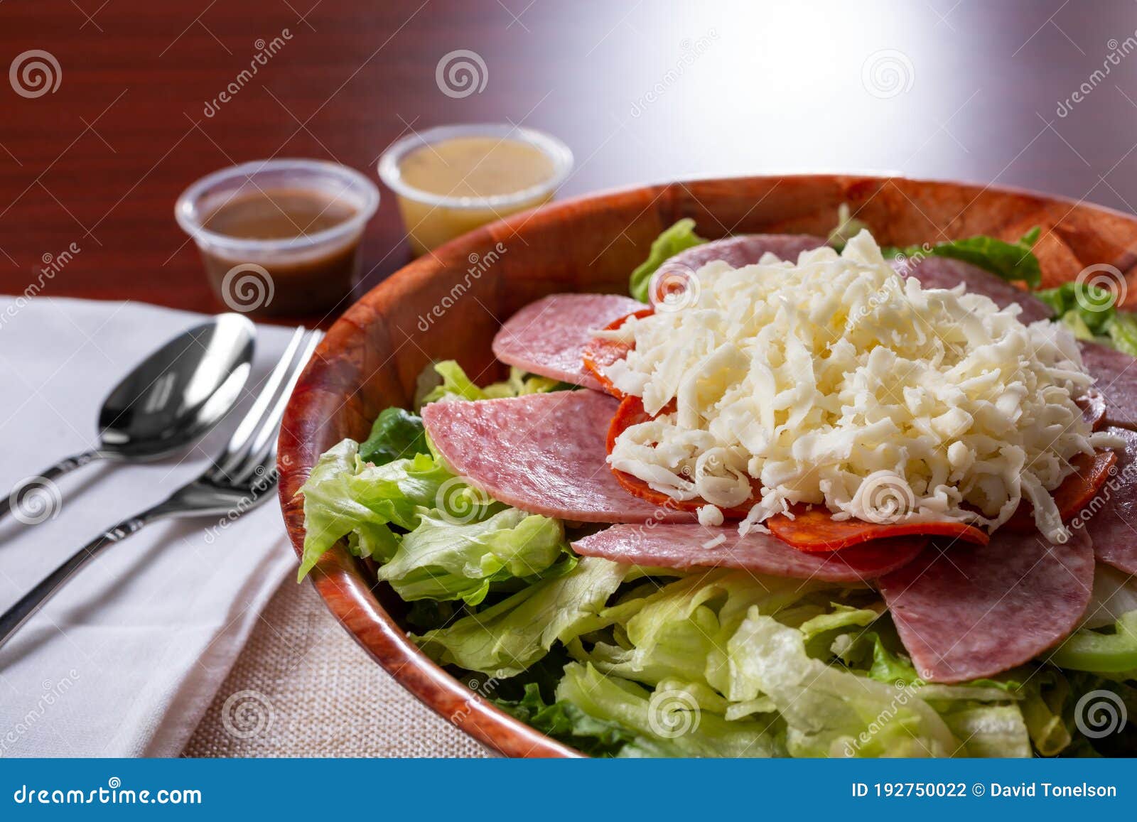 Antipasto salad bowl stock photo. Image of home, merchandise 192750022