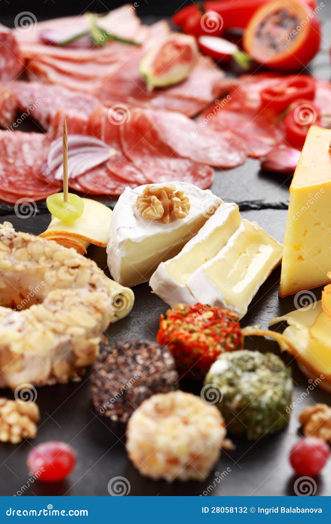 Antipasto Salami and Cheese Catering Platter Stock Photo Image of assorted, antipasti 28058132