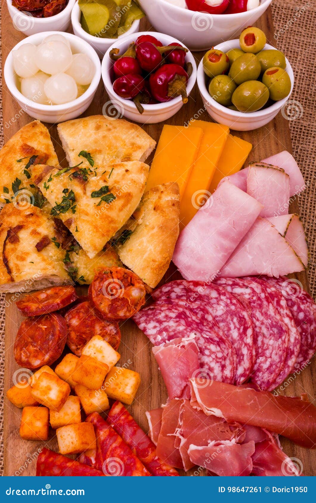 Antipasto Sharing Platter stock image. Image of onion 98647261