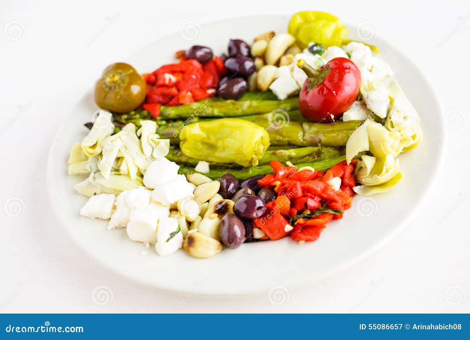 Antipasto vegetariano imagen de archivo. Imagen de alto 55086657