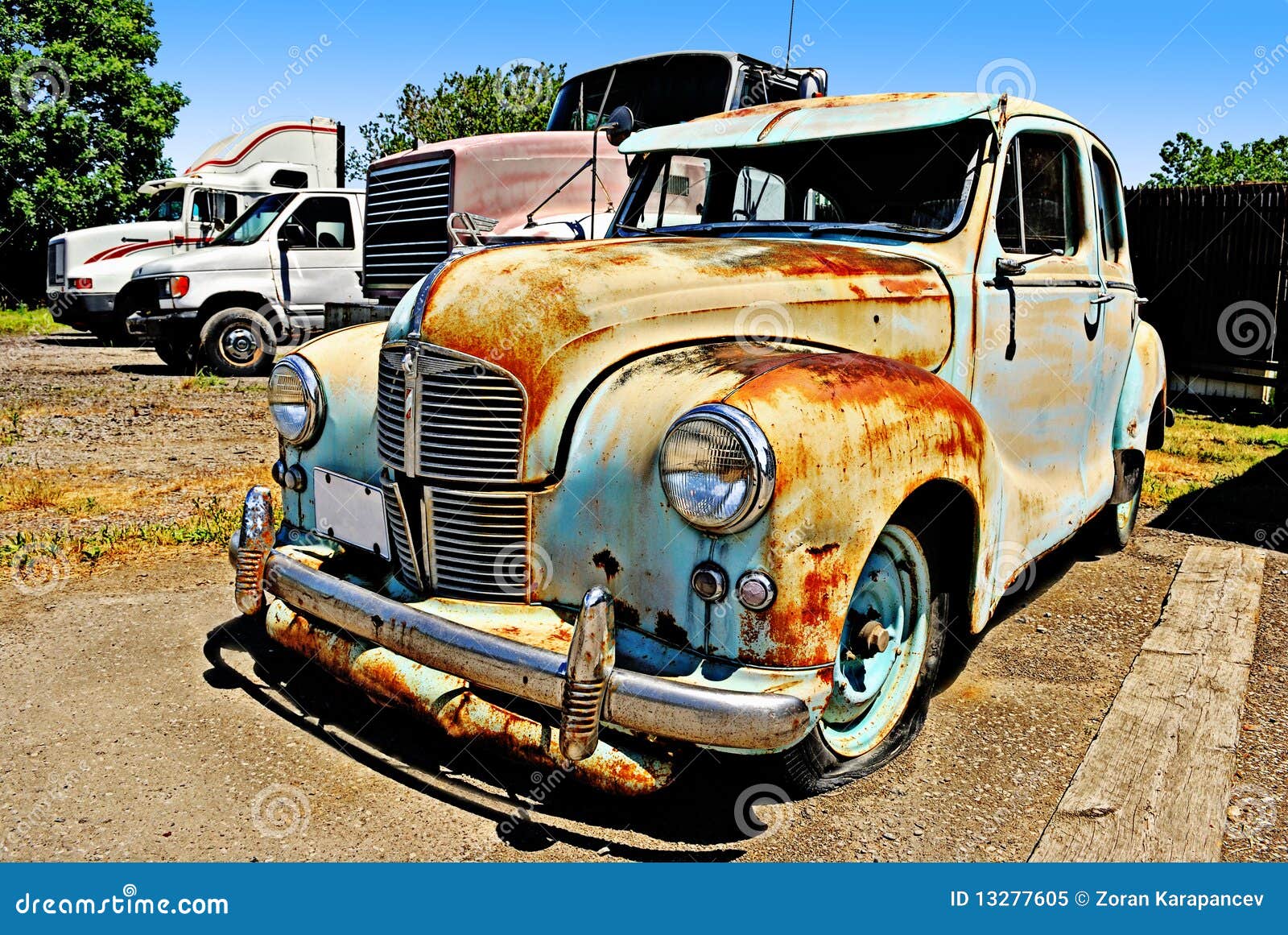 Antique american car stock image. Image of fixing, automobile - 13277605