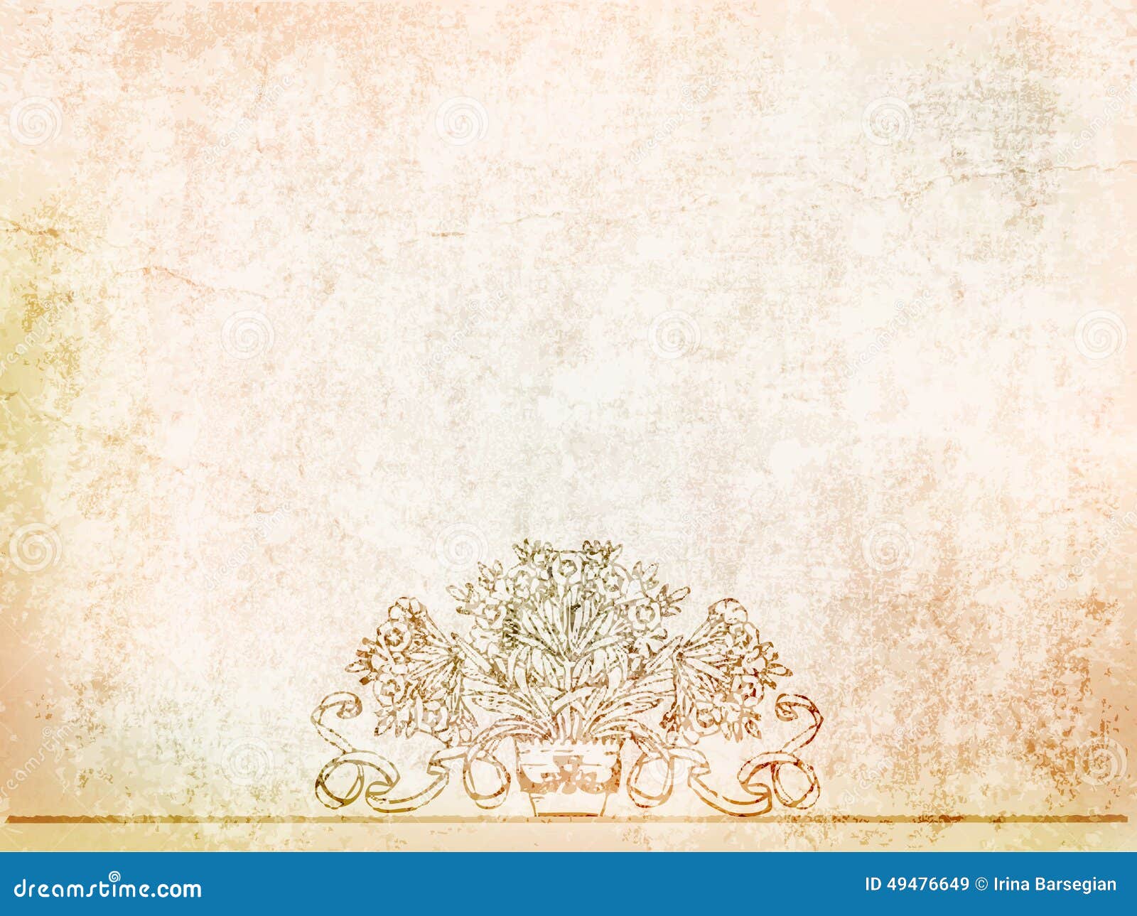 Antique Background Vases on the Ancient Wall. Illustration Stock Vector