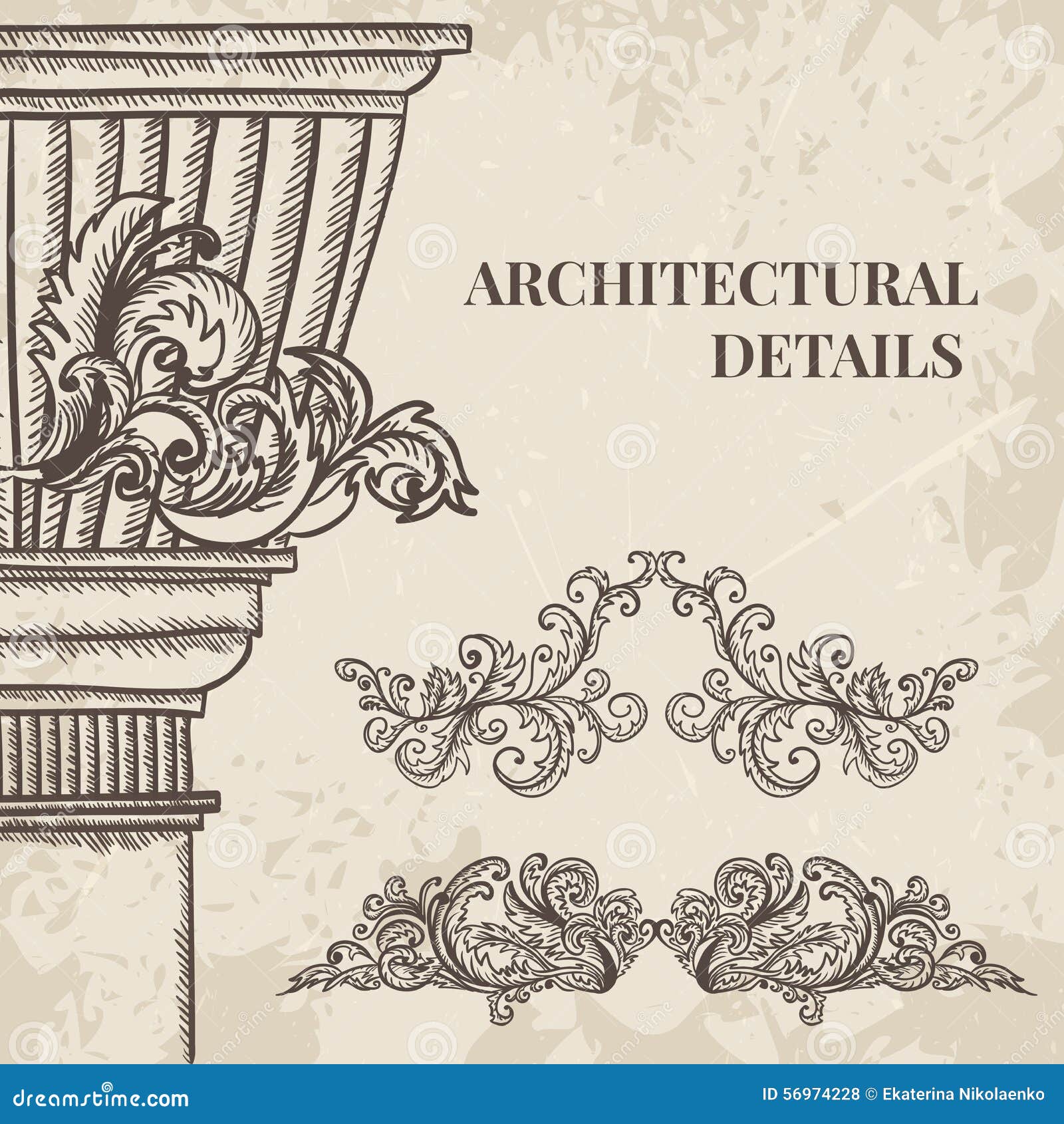 Antique And Baroque Cartouche Ornaments And Classic Style 