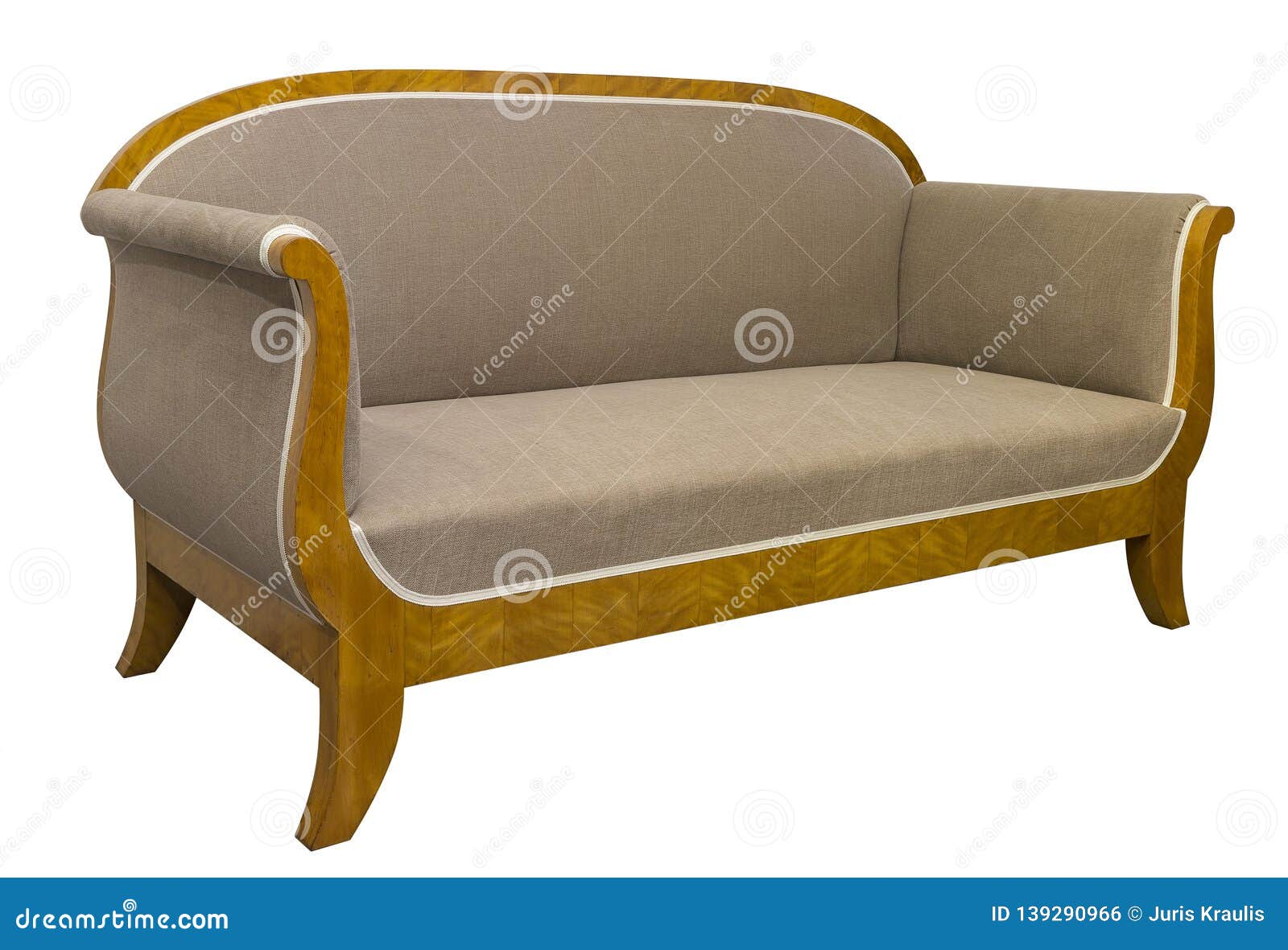 antique biedermeier style sofa  with authentic fabric