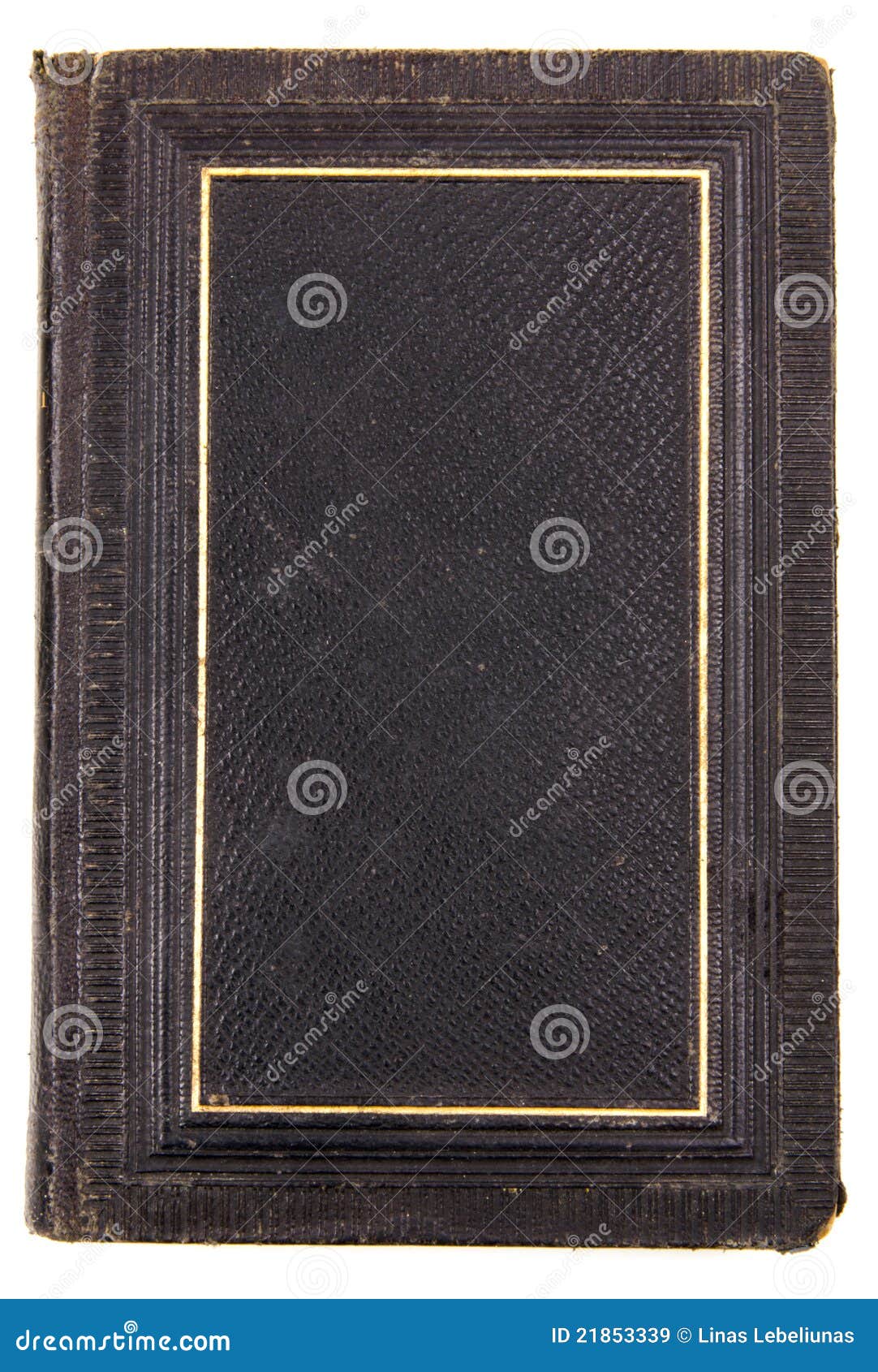 Antique black book stock image. Image of blank, library 21853339