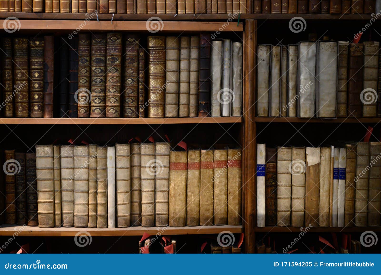 Old Antique Books Old Cover Shelf Stock Photo by