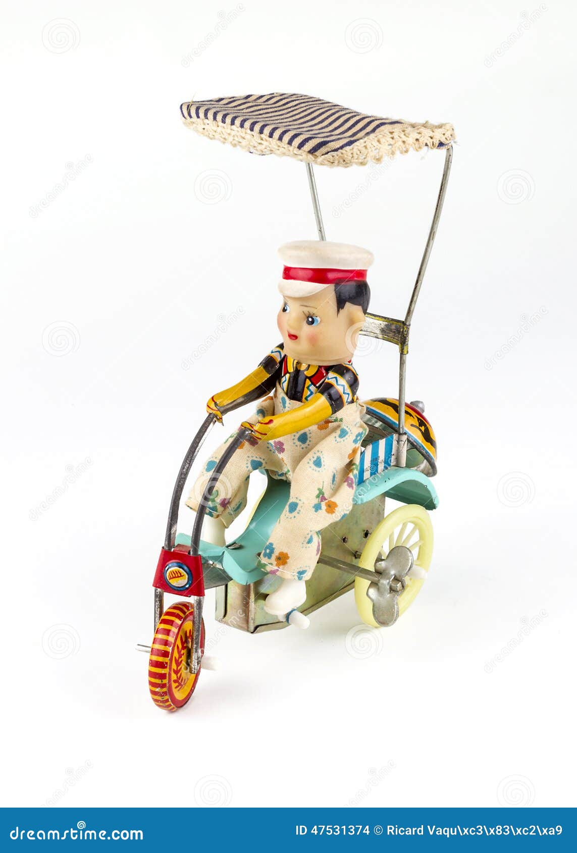 Antique Brass Doll Tricycle Stock Photo Image of metal, white 47531374