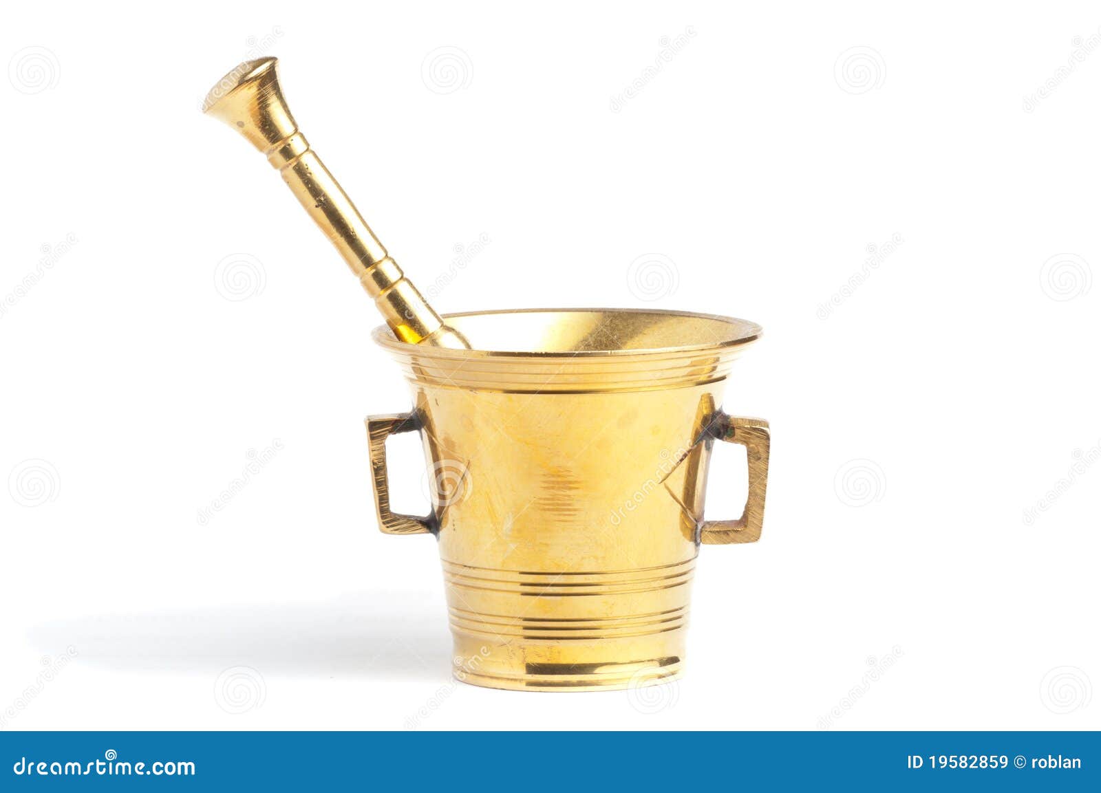 Antique Brass Mortar and Pestle Set Stock Image Image of grind