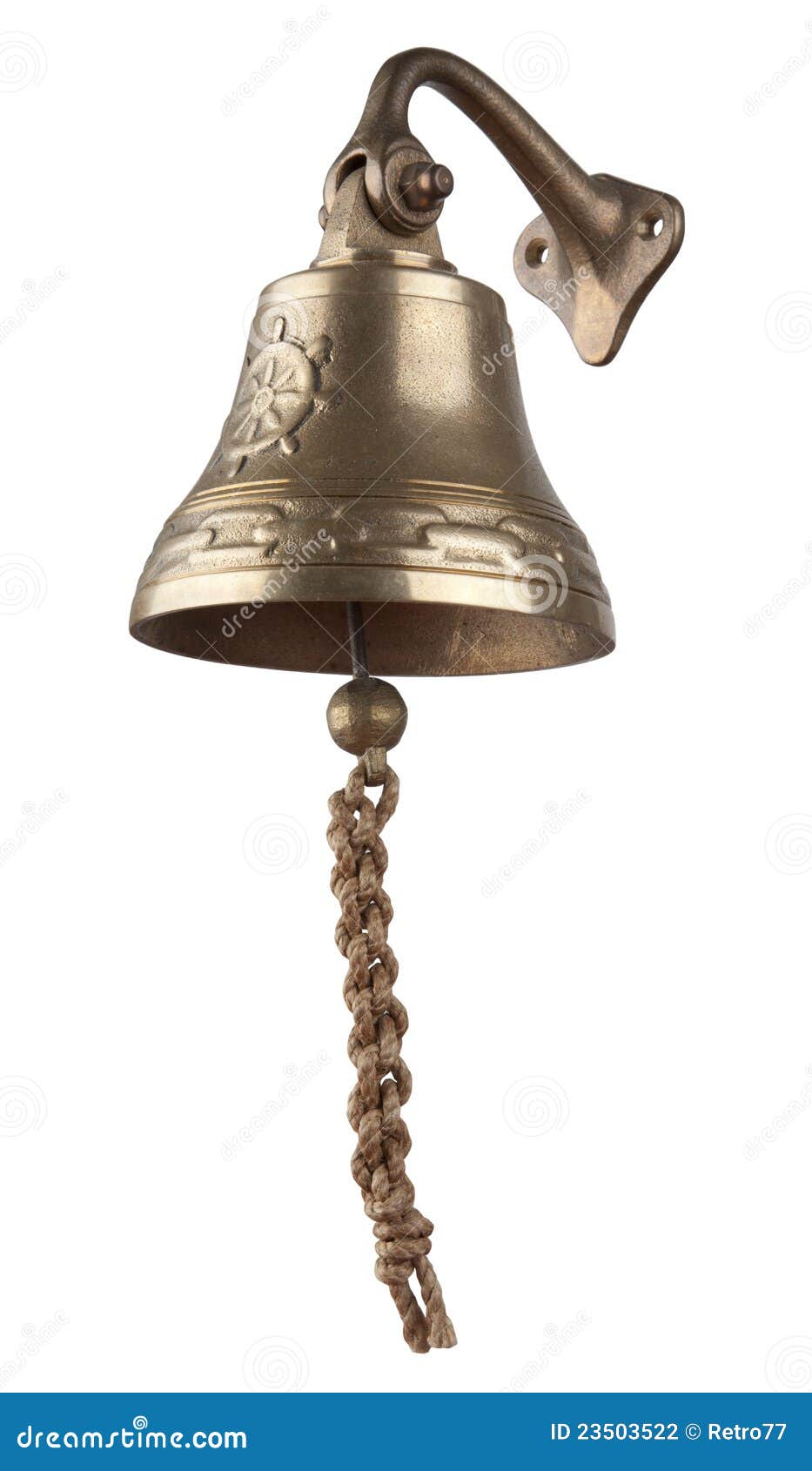 Antique brass ship s bell stock photo. Image of brass 23503522