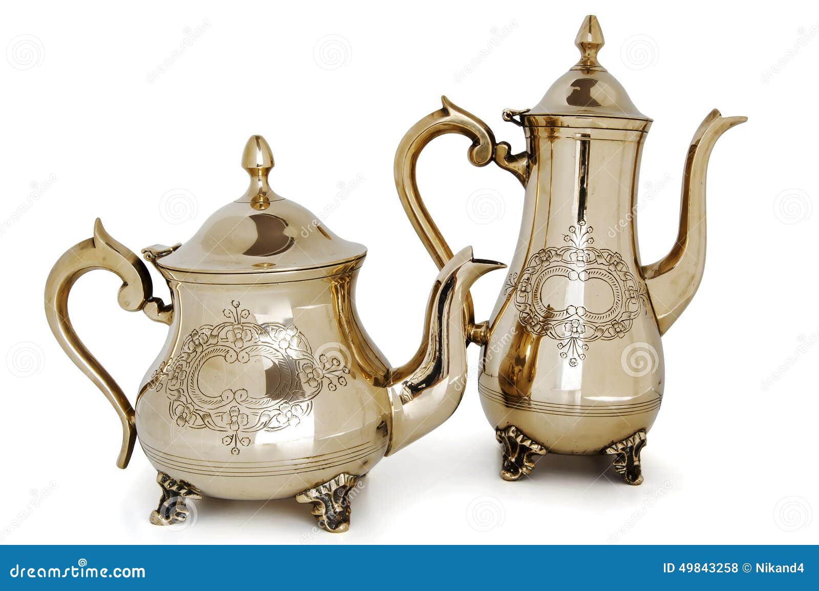 Antique brass teapot stock photo. Image of tradition 49843258