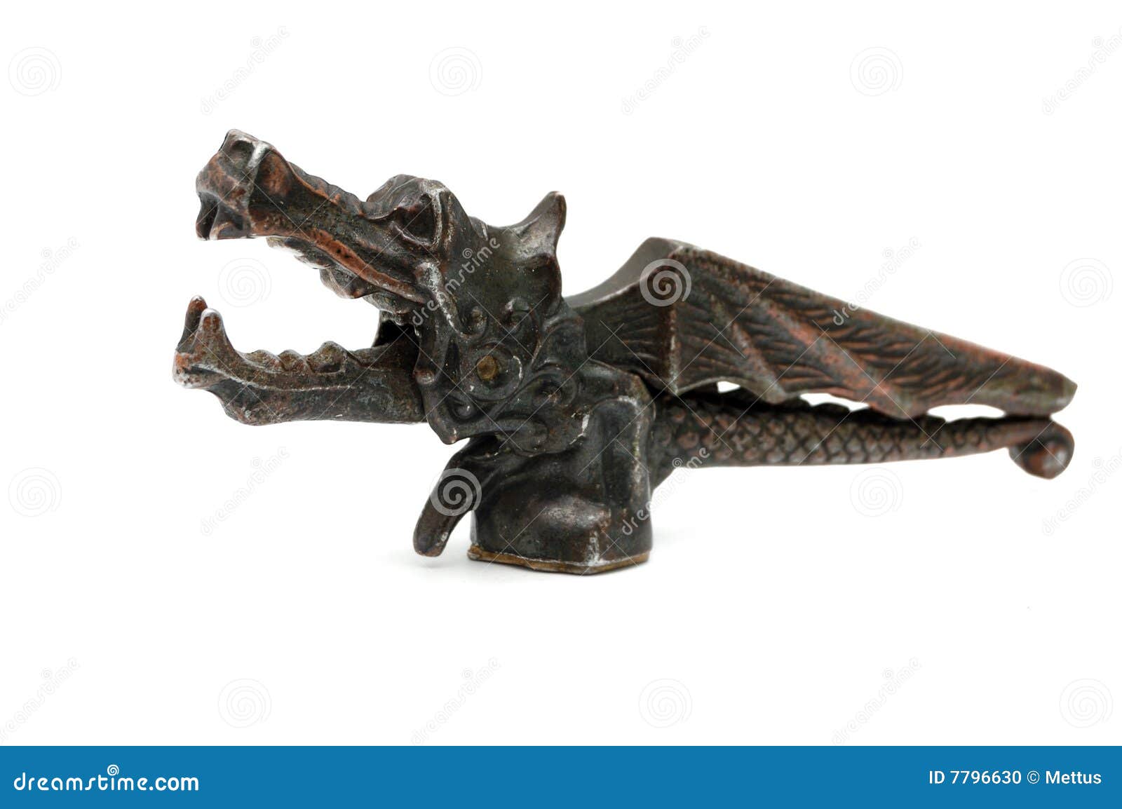 Antique Bronze Dragon Statue Stock Photo Image of ornamental, teeth
