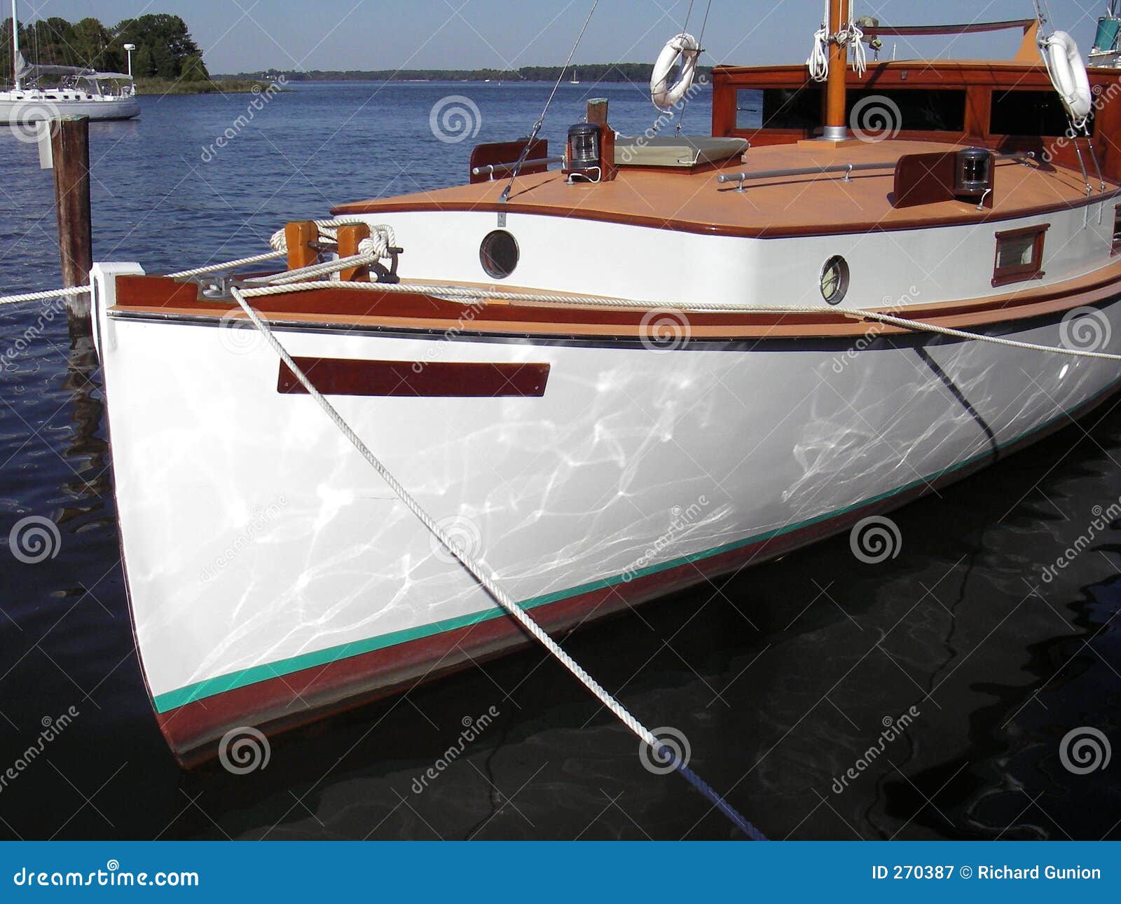 Antique Cabin Cruiser Royalty Free Stock Photography 