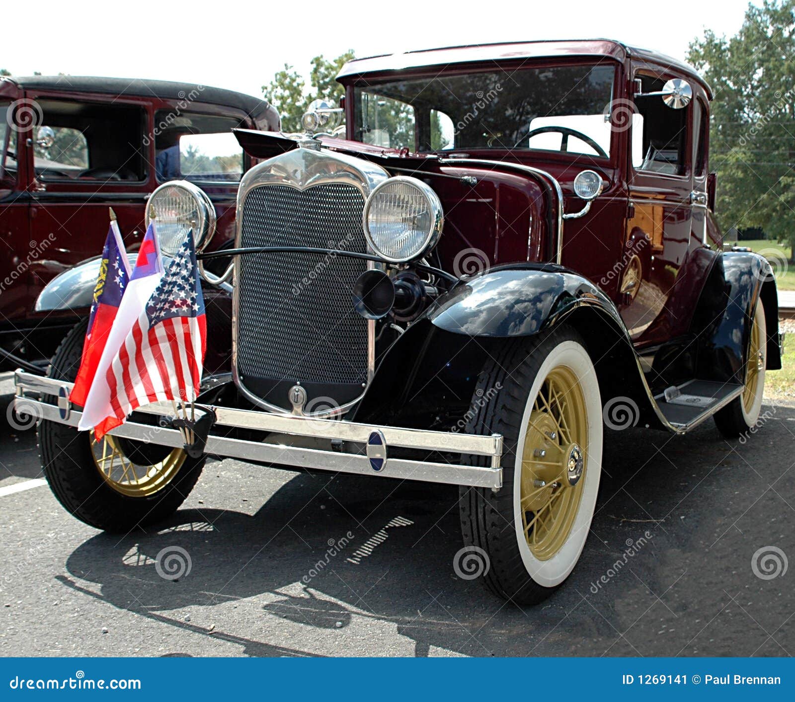 Antique Car stock image. Image of show, refurbished, whitewall - 1269141