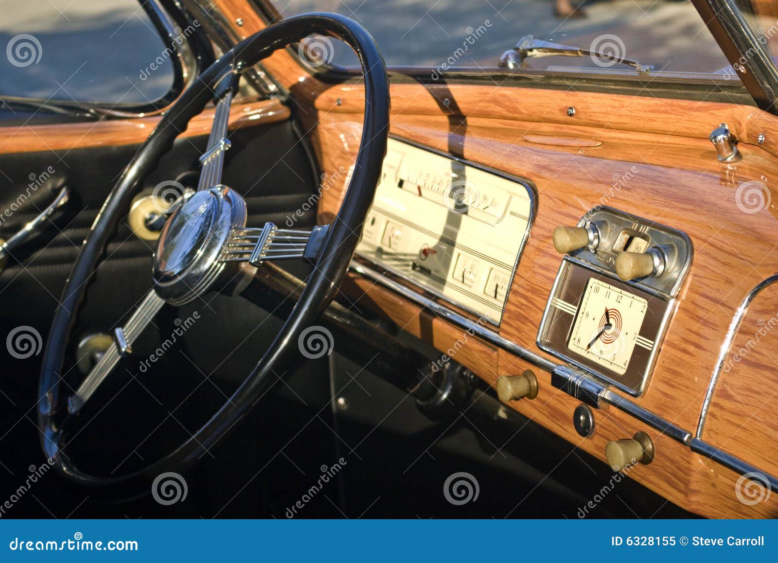 Antique Car Dashboard stock image. Image of automobile 6328155