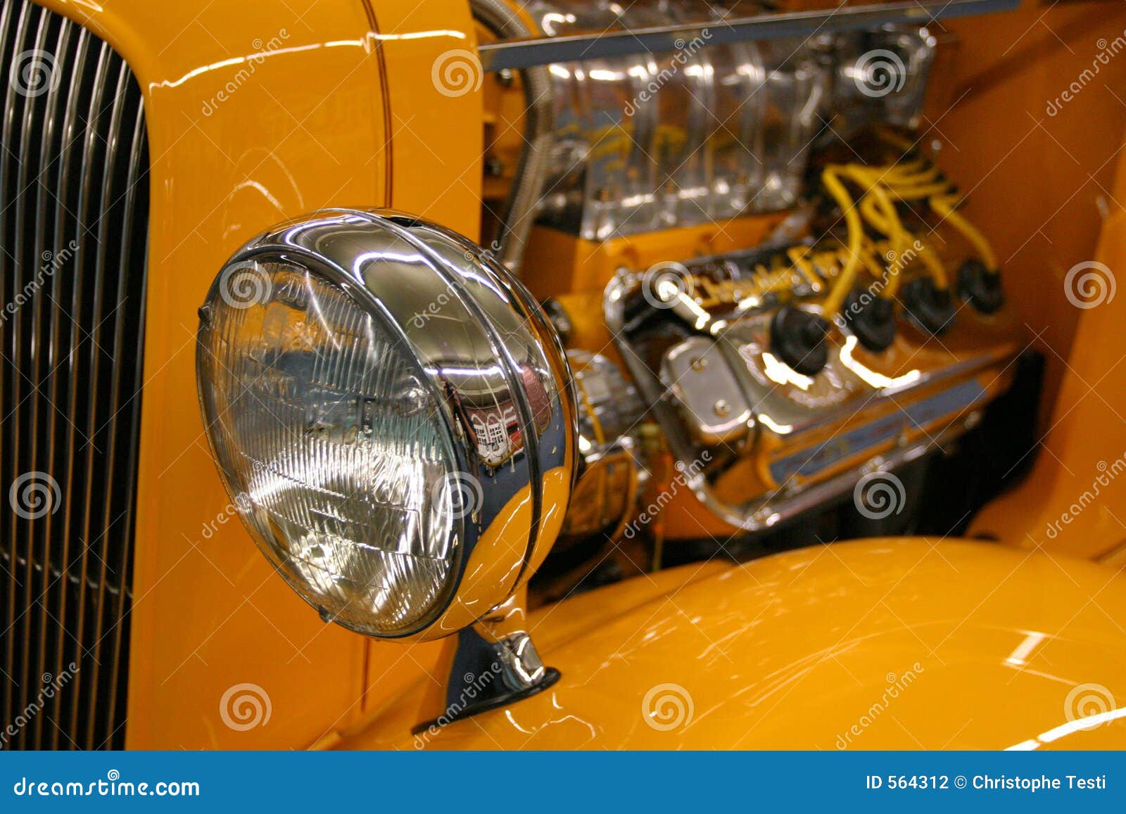 Antique Car Headlight stock photo. Image of grill, light - 564312