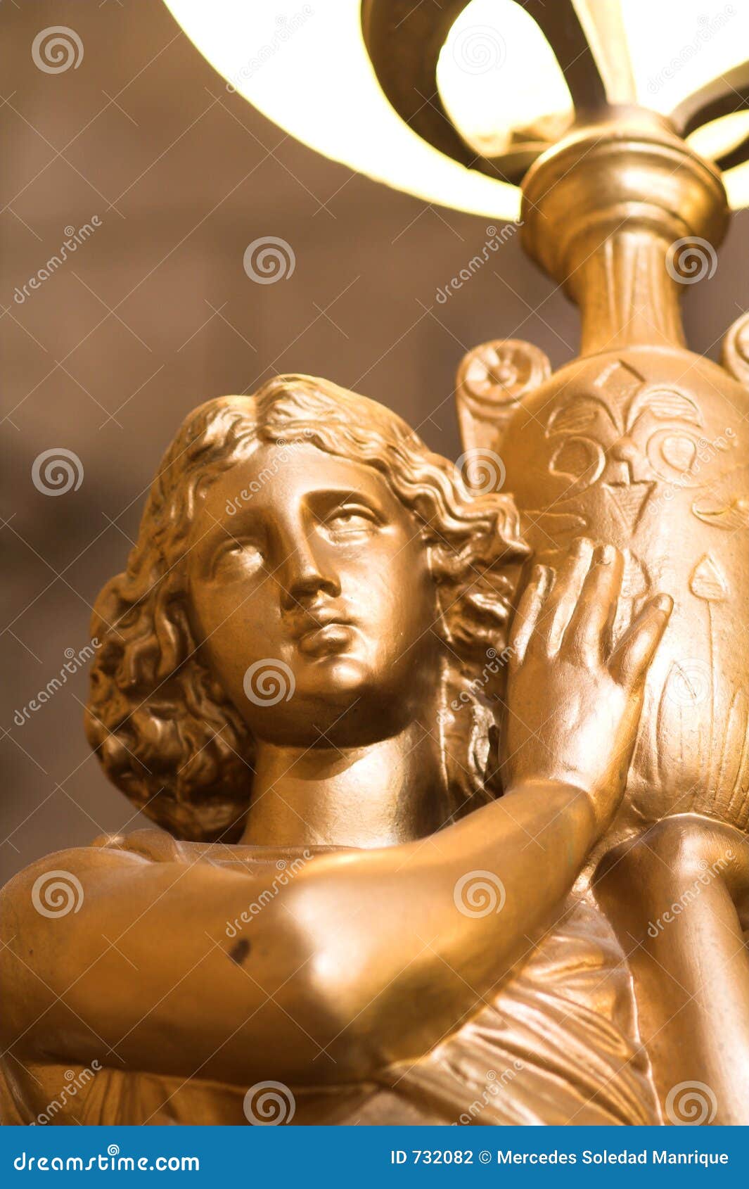 Antique Catholic Statue Lamp Stock Photo Image of blessed, cross 732082