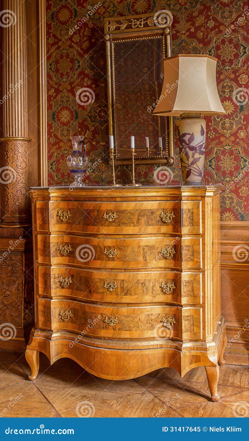 Antique chest of drawers stock image. Image of interior - 31417645