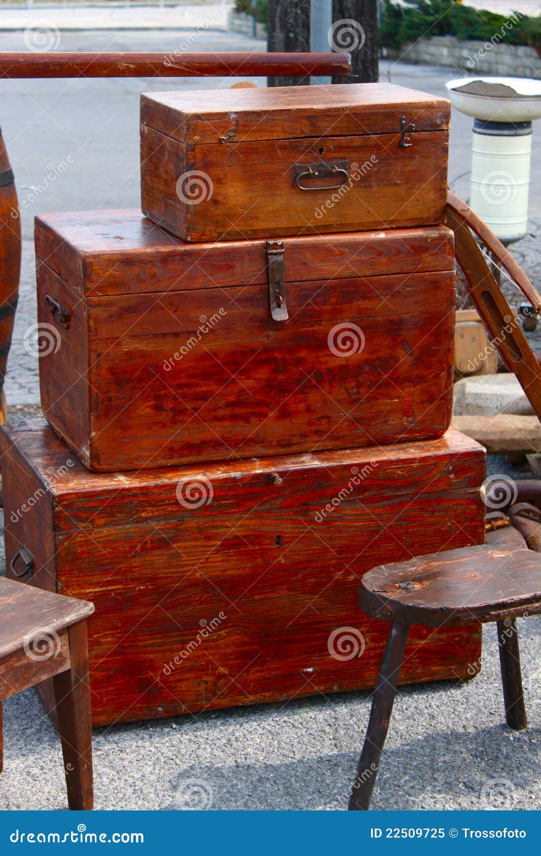 Antique chests stock image. Image of thick, renovation 22509725