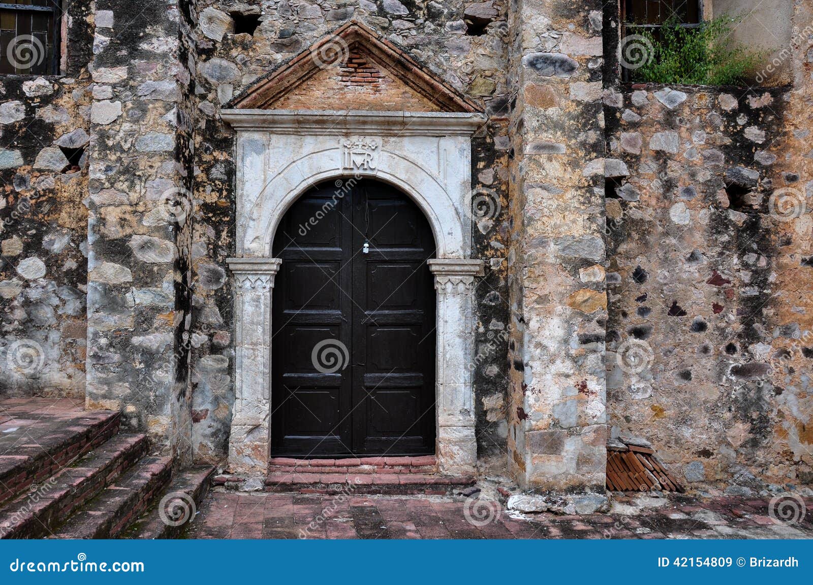 antique church door in la aduana, mexico