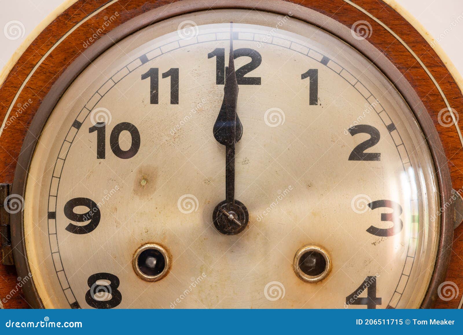 Antique clock stock image. Image of midday, still, noon 206511715