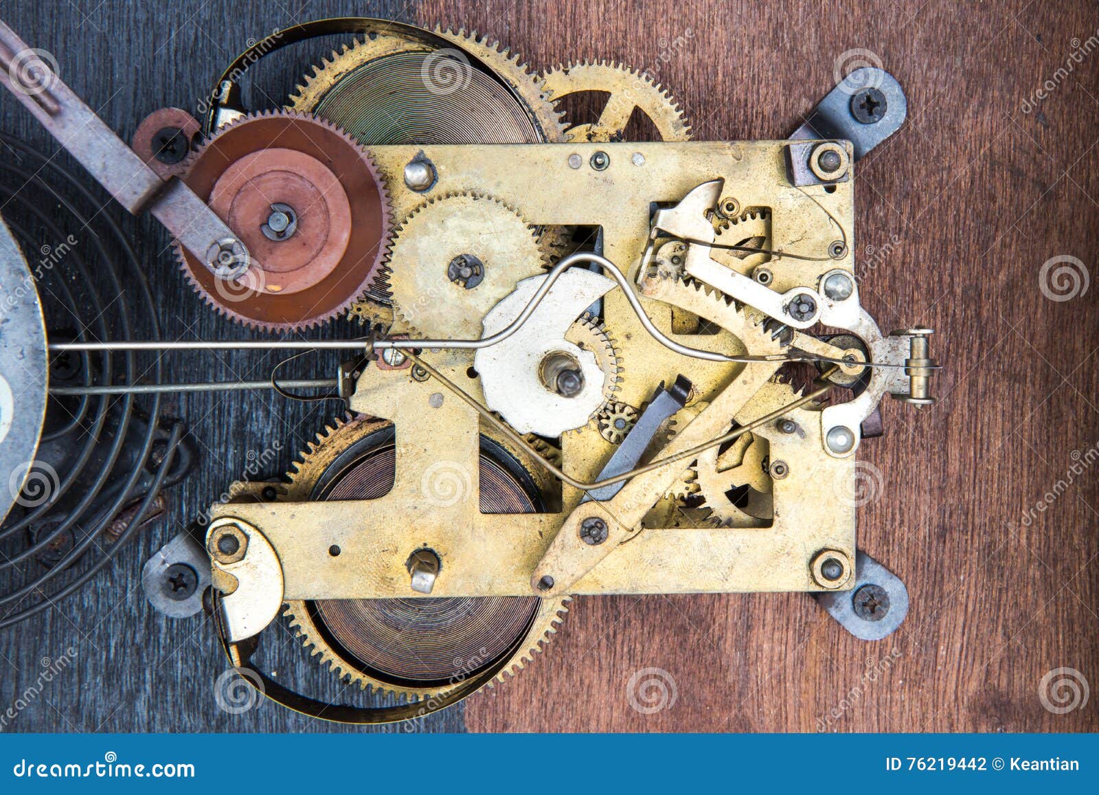 Pluche pop Verleiden optioneel Antique Clock Winding Mechanism. Stock Photo - Image of detail, ancient:  76219442