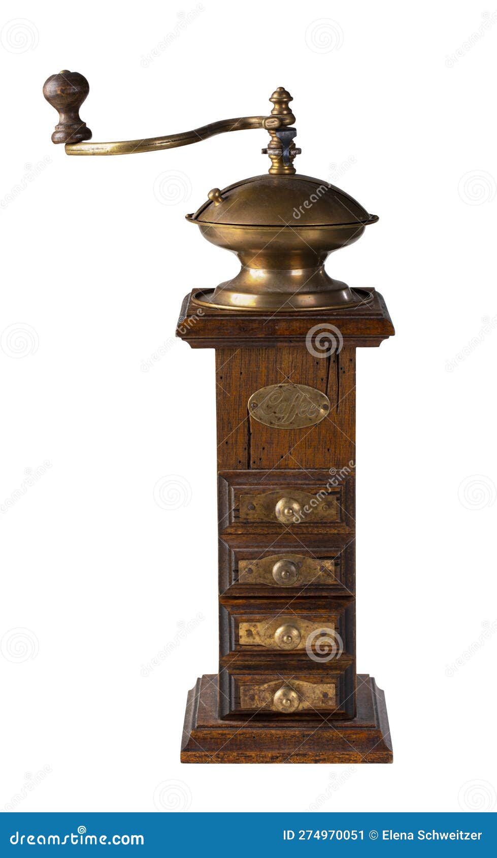 Antique Coffee Grinder stock image. Image of wood, file 274970051
